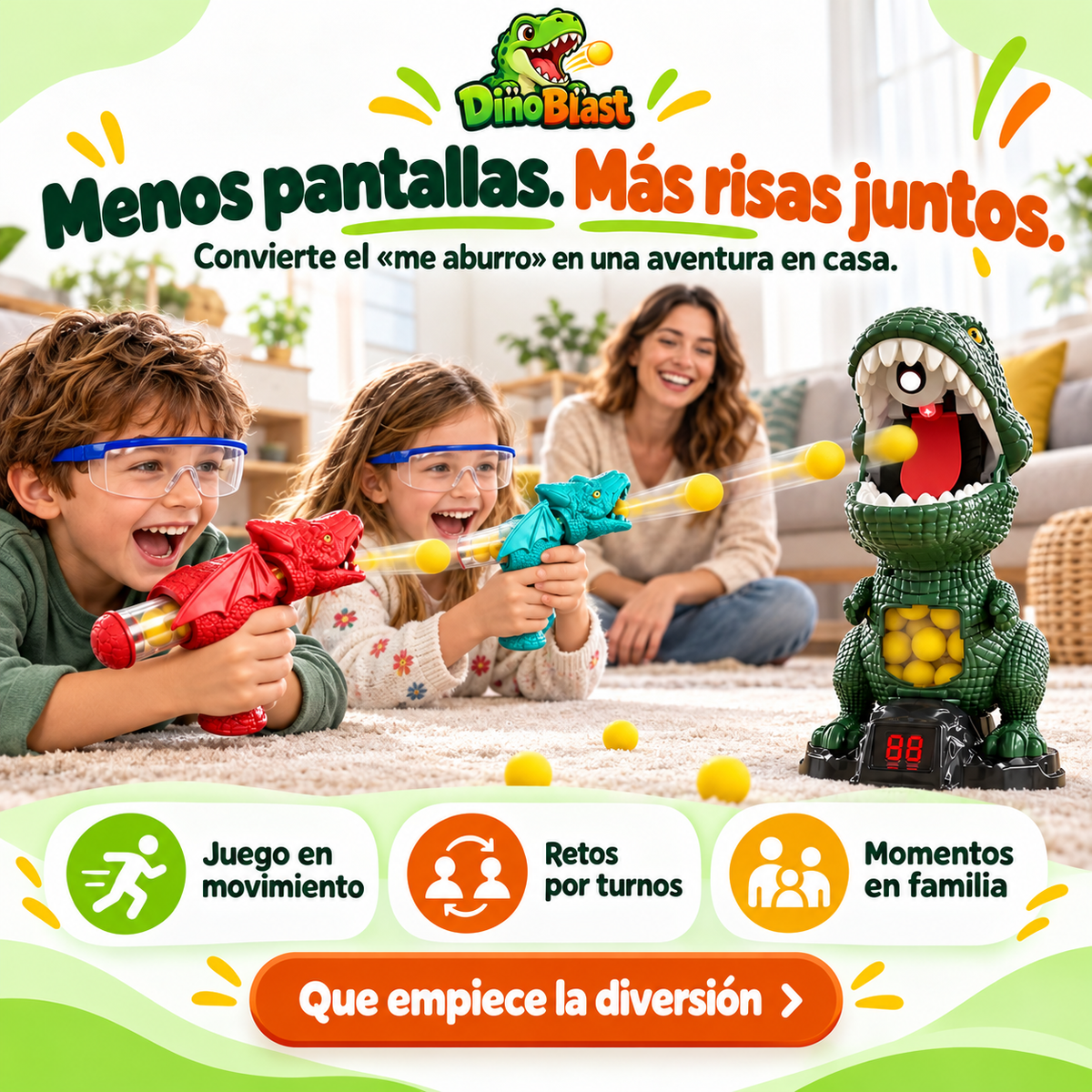 T-Rex Attack™ – Juego de Tiro al Blanco